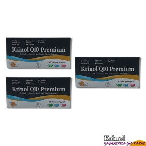 Krinol Q10 Premium - Krill Yağı ve Koenzim Q10 - 30 Kapsül - 3 Kutu