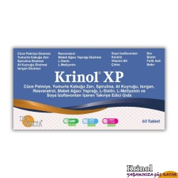 Krinol XP - Cüce Palmiye, Spirulina, At Kuyruğu, Isırgan, Resveratrol, L-Sistin, L-Metiyonin, Soya İzoflavonları, Keratin, Bor, Biotin,  Folik Asit - 30 Kapsül - 1 Kutu