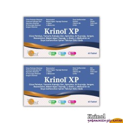 Krinol XP - Cüce Palmiye, Spirulina, At Kuyruğu, Isırgan, Resveratrol, L-Sistin, L-Metiyonin, Soya İzoflavonları, Keratin, Bor, Biotin,  Folik Asit - 30 Kapsül - 2 Kutu