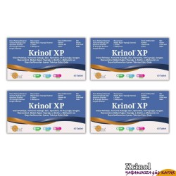 Krinol XP - Cüce Palmiye, Spirulina, At Kuyruğu, Isırgan, Resveratrol, L-Sistin, L-Metiyonin, Soya İzoflavonları, Keratin, Bor, Biotin,  Folik Asit - 30 Kapsül - 4 Kutu